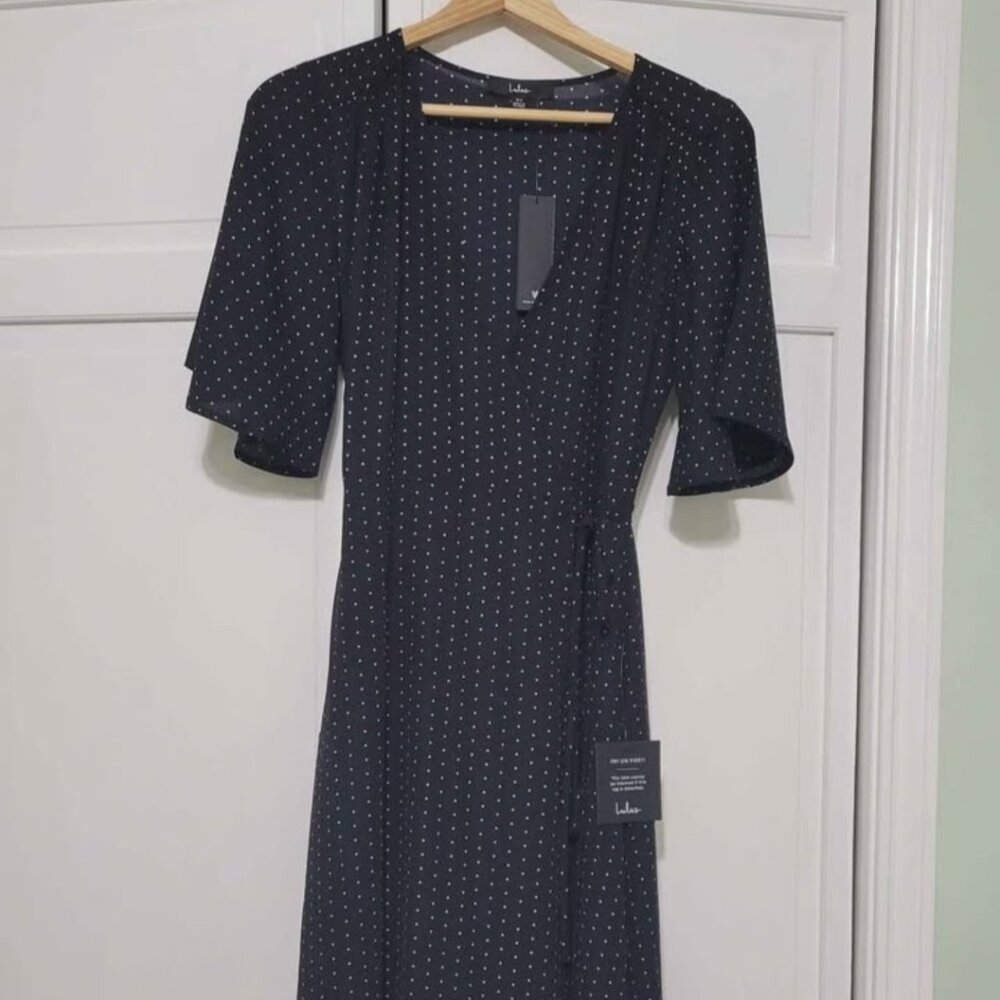 Lulus Farah Black and White Wrap Dress - XS